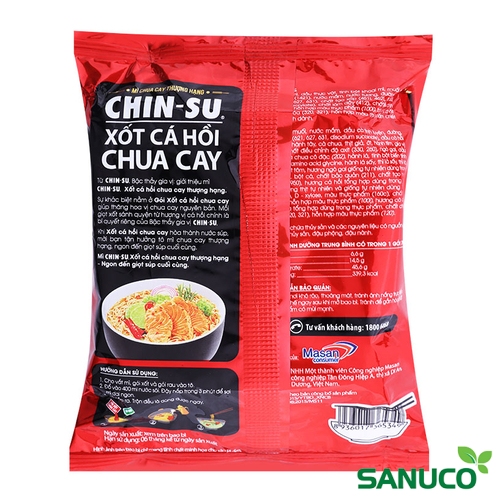 MÌ CHINSU CÁ HỒI CHUA CAY 30x75g